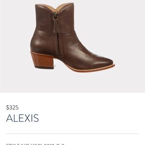 Lucchese Alexis Chocolate Ankle Boots